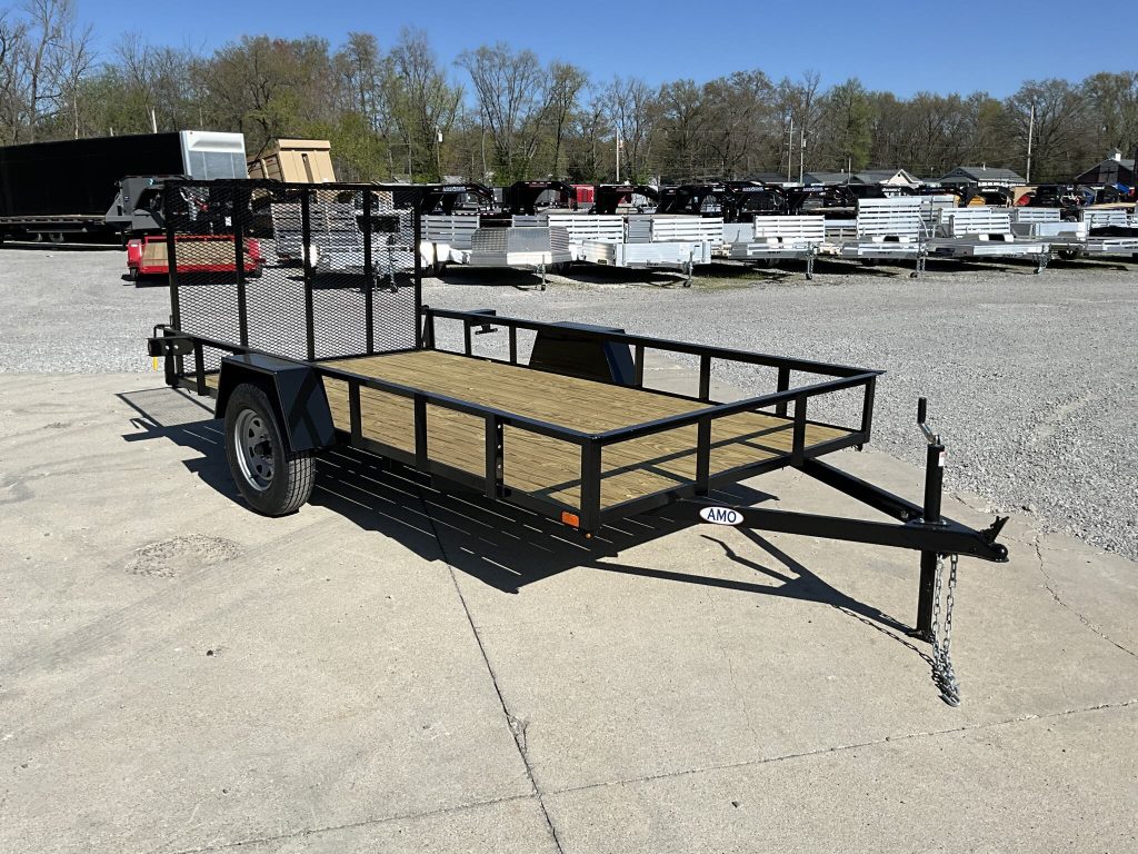 Various Trailer Sizes A photo of our lot with a variety of trailer size options shown.